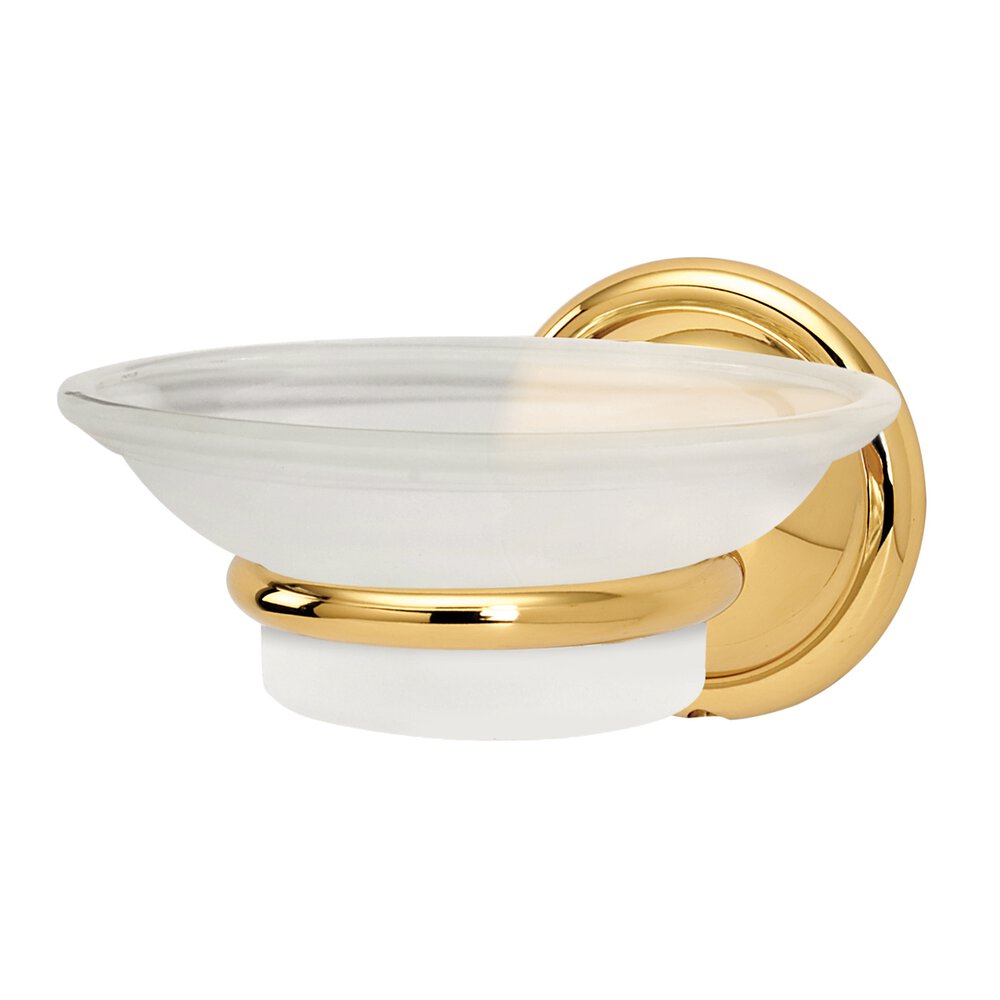 Alno Hardware Soap Holder with Dish in Polished Brass