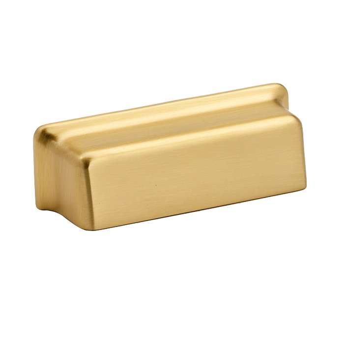 Alno Hardware Solid Brass 3" Centers Cup Pull in Satin Brass