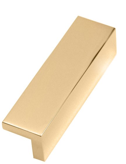 Alno Hardware Solid Brass 3 1/2" Centers Tab Pull in Polished Brass