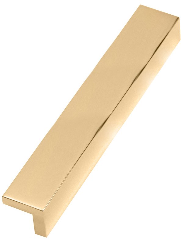 Alno Hardware Solid Brass 8" Centers Tab Pull in Unlacquered Brass