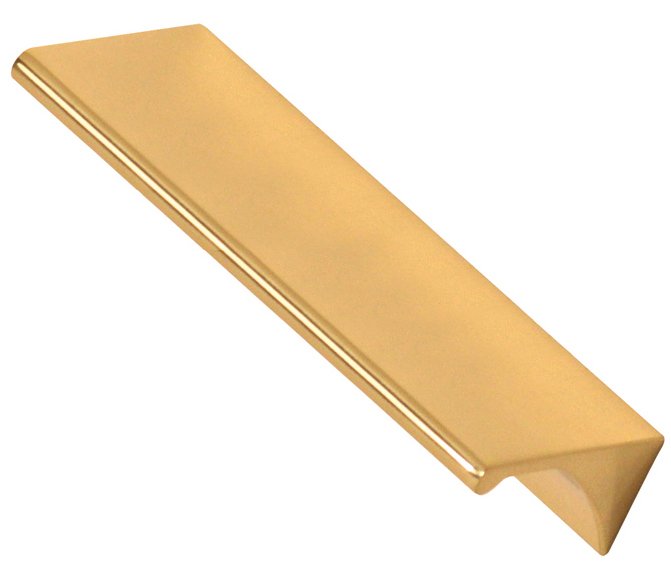 Alno Hardware Solid Brass 4" Centers Tab Pull in Polished Brass