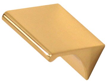 Alno Hardware Solid Brass 3/4" Centers Tab Pull in Unlacquered Brass