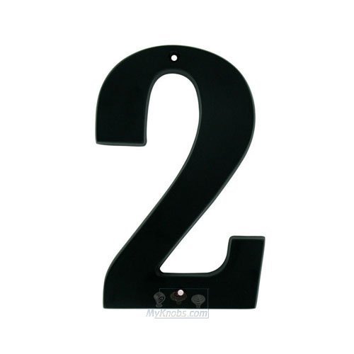 Alno Hardware 5" House Number ( 2 ) in Matte Black