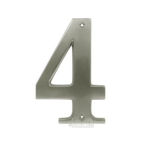 Alno Hardware 5" House Number ( 4 ) in Satin Nickel