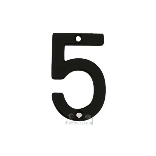 Alno Hardware 3" House Number ( 5 ) in Matte Black