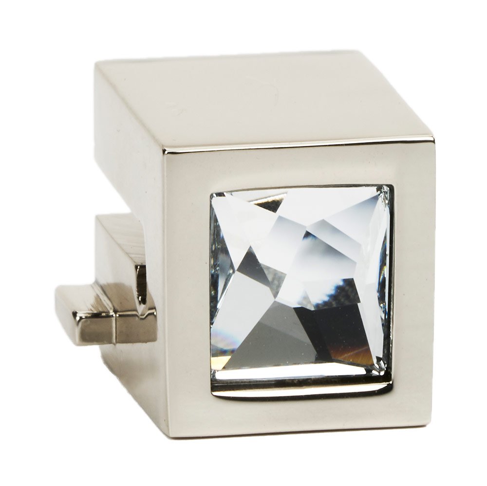 Alno Hardware Crystal Small Square Round Mount for Rings 1 1/2", 2", 2 1/2" in Polished Nickel
