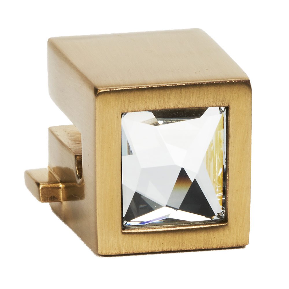 Alno Hardware Crystal Small Square Round Mount for Rings 1 1/2", 2", 2 1/2" in Satin Brass