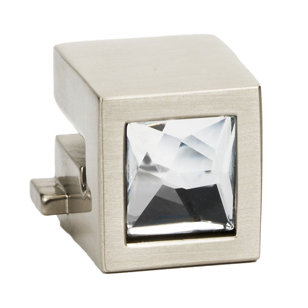 Alno Hardware Crystal Large Square Mount for Rings 3" and 3 1/2" in Satin Nickel
