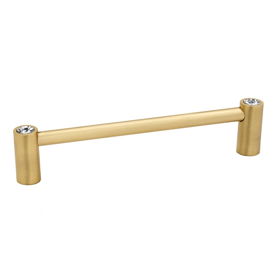 Alno Hardware Solid Brass 6" Centers Pull in Satin Brass