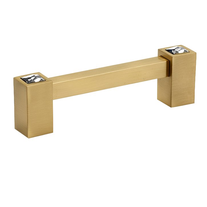 Alno Hardware Solid Brass 3" Centers Pull in Satin Brass