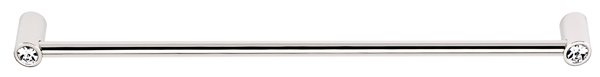 Alno Hardware 12" Centers Crystal Pull in Polished Nickel