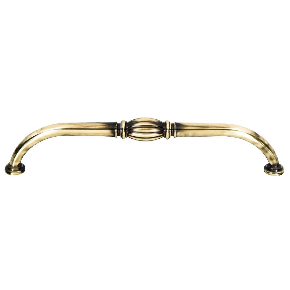 Alno Hardware Solid Brass 12" Centers Pull in Polished Antique