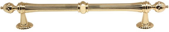 Alno Hardware Solid Brass 8" Centers Appliance Pull in Unlacquered Brass