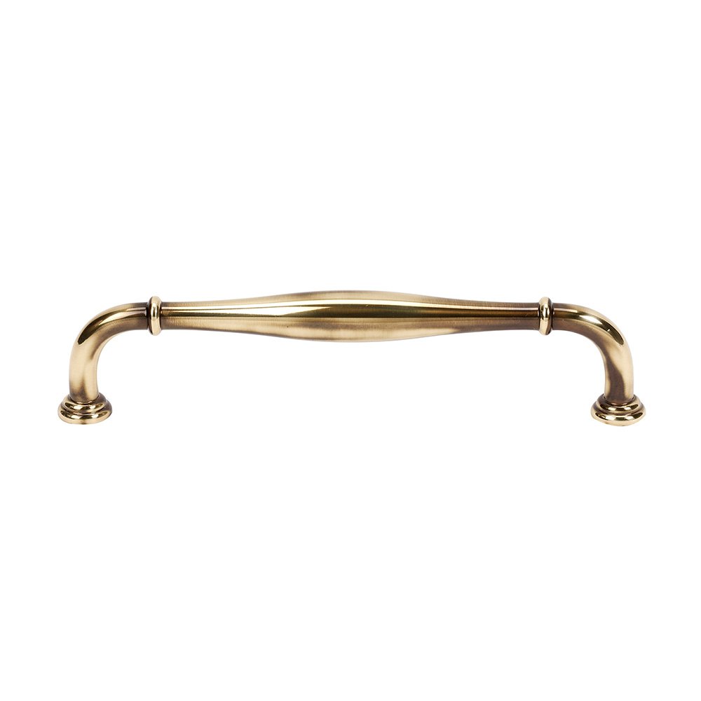 Alno Hardware Solid Brass 10" Centers Traditional Oversized Pull in Polished Antique