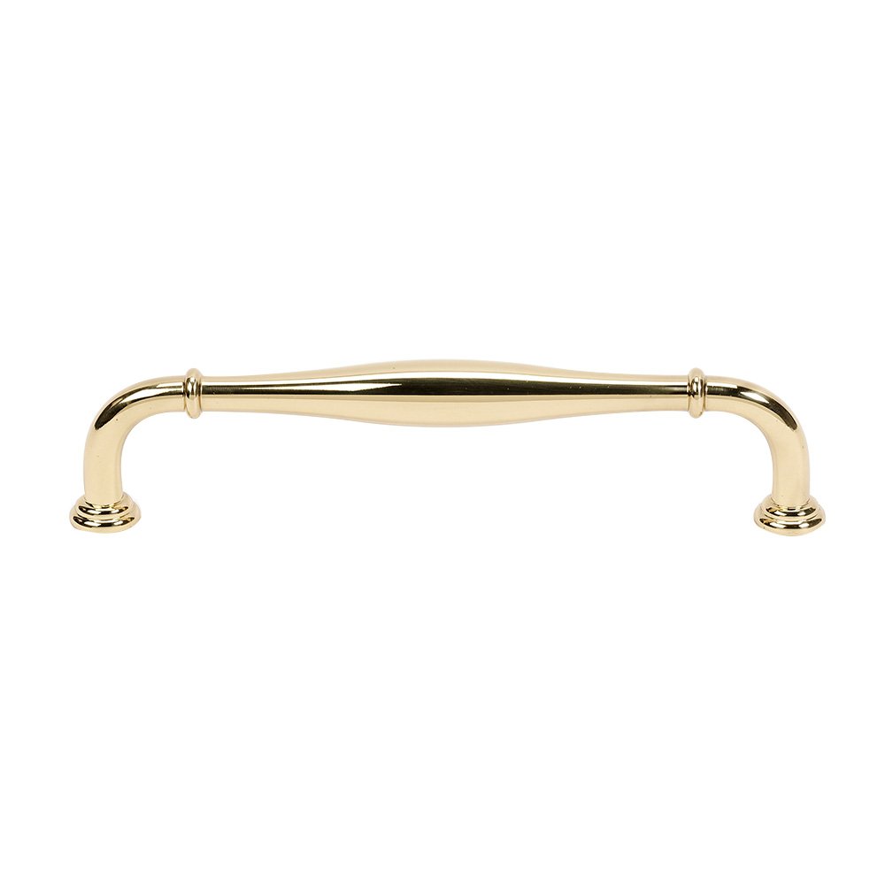 Alno Hardware Solid Brass 10" Centers Traditional Oversized Pull in Polished Brass