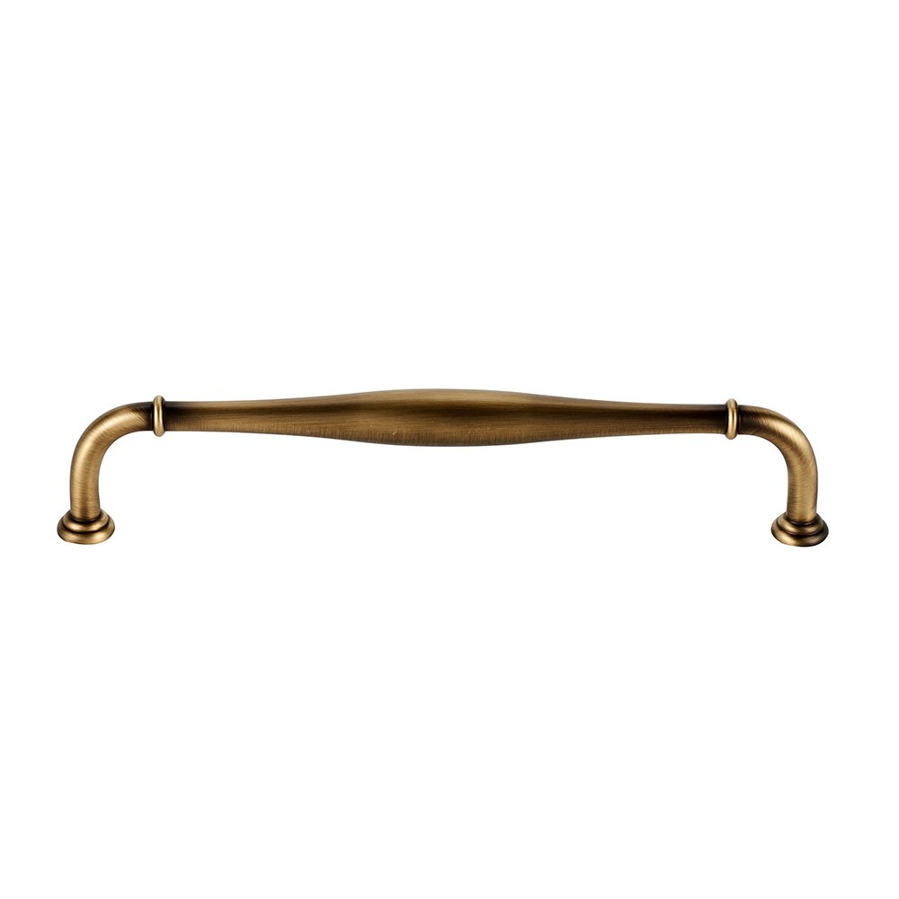 Alno Hardware Solid Brass 12" Centers Traditional Oversized Pull in Antique English Matte