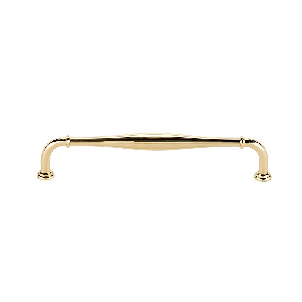 Alno Hardware Solid Brass 12" Centers Traditional Oversized Pull in Polished Brass