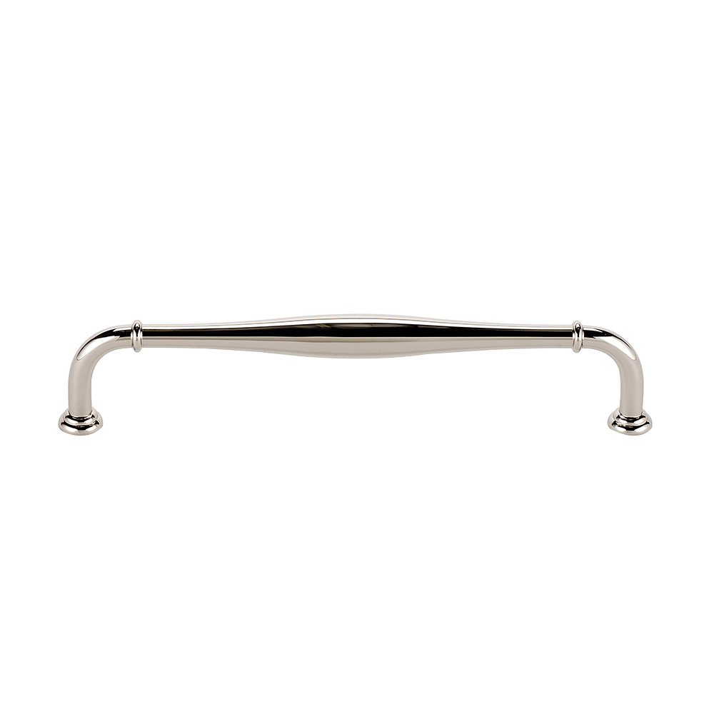 Alno Hardware Solid Brass 12" Centers Traditional Oversized Pull in Polished Nickel