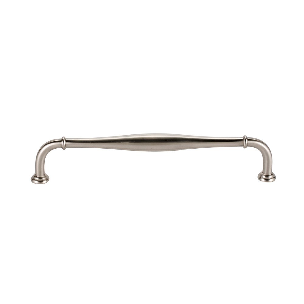 Alno Hardware Solid Brass 12" Centers Traditional Oversized Pull in Satin Nickel