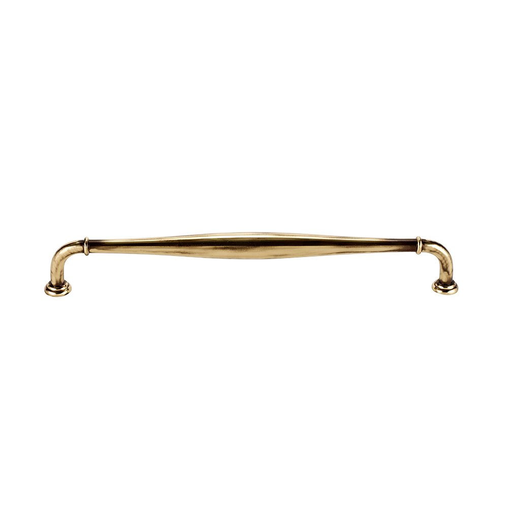 Alno Hardware Solid Brass 18" Centers Traditional Oversized Pull in Polished Antique