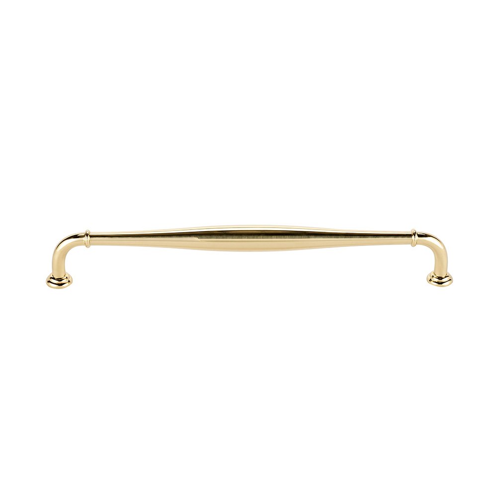 Alno Hardware Solid Brass 18" Centers Traditional Oversized Pull in Polished Brass