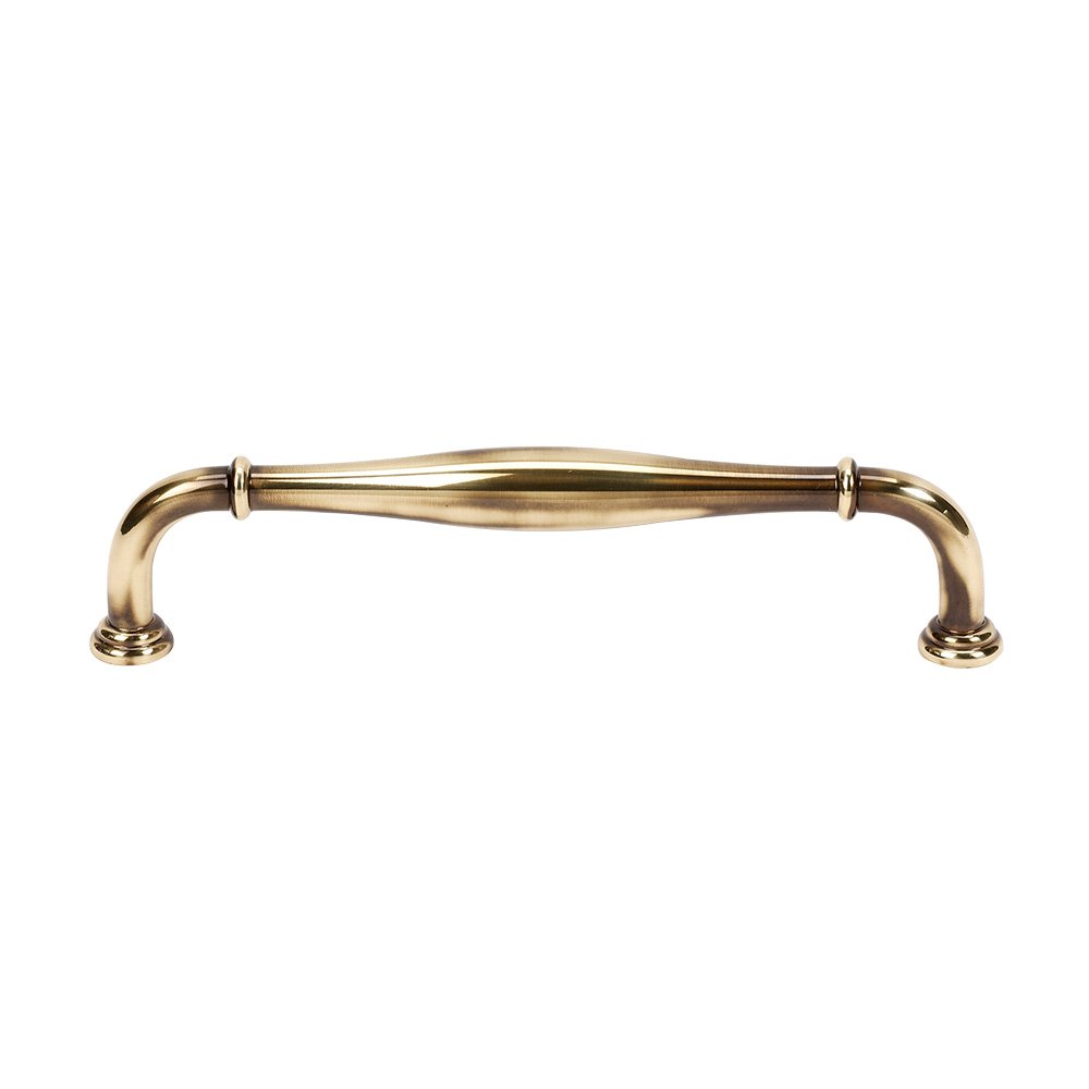 Alno Hardware Solid Brass 8" Centers Traditional Oversized Pull in Polished Antique