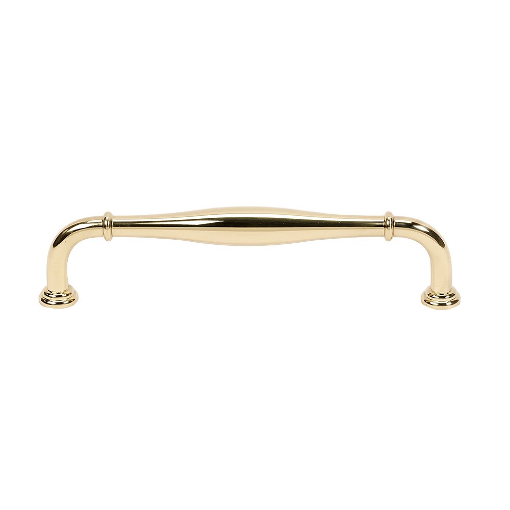 Alno Hardware Solid Brass 8" Centers Traditional Oversized Pull in Polished Brass