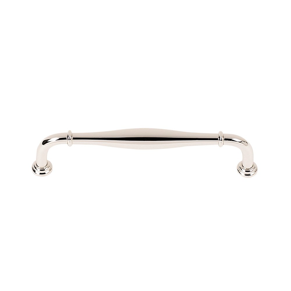 Alno Hardware Solid Brass 8" Centers Traditional Oversized Pull in Polished Nickel