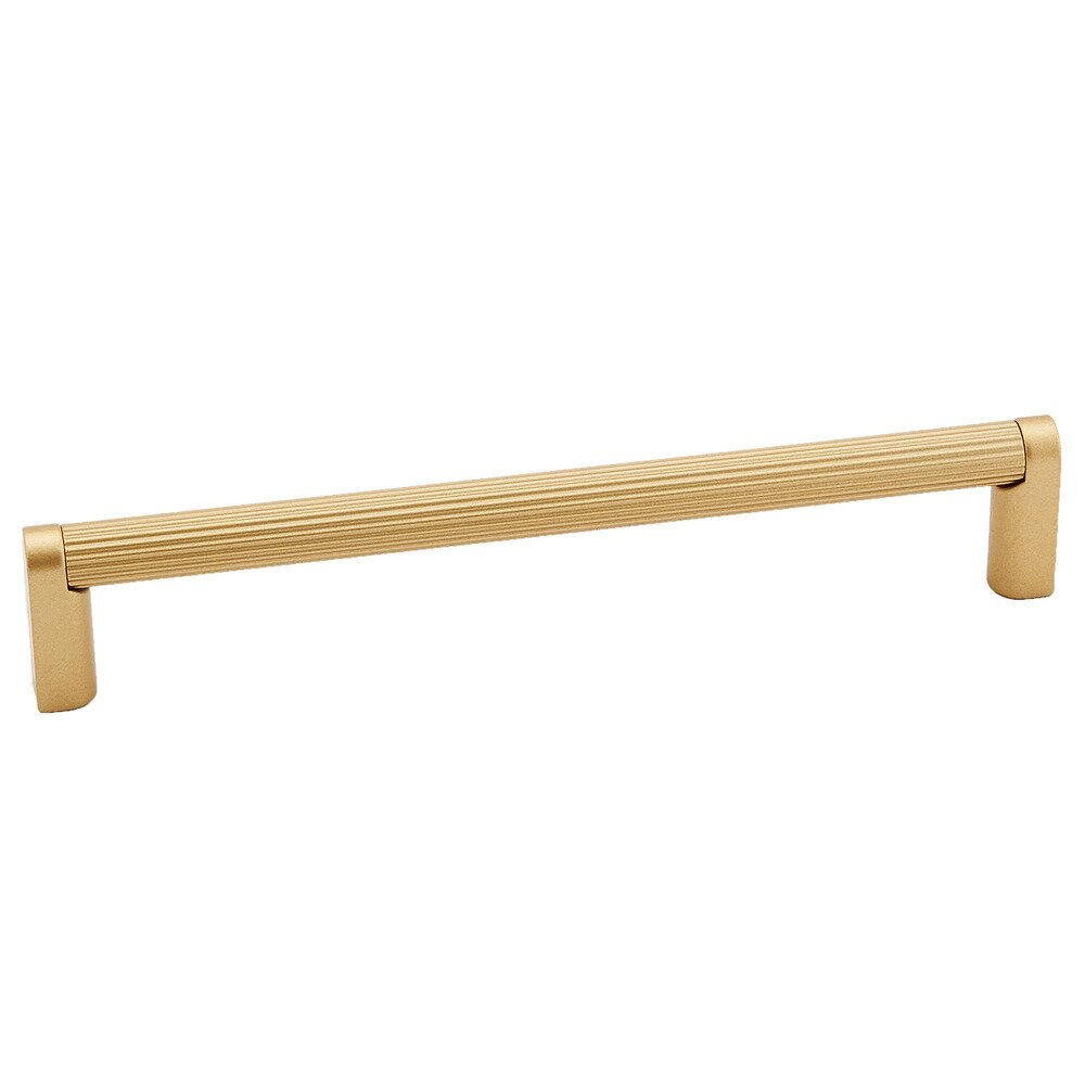 Alno Hardware 6" Centers Pull Ribbed Bar in Champagne 