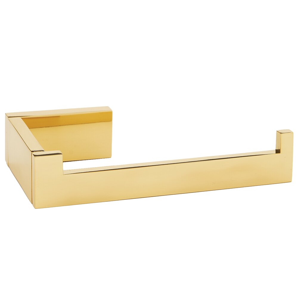Alno Hardware Right Hand Single Post Tissue Or Towel Holder In Polished Brass