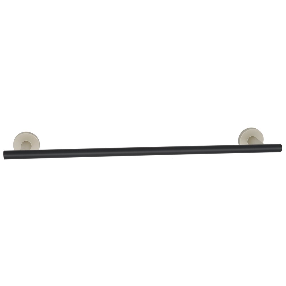 Alno Hardware 18" Towel Holder With Smooth Bar in Matte Nickel And Matte Black