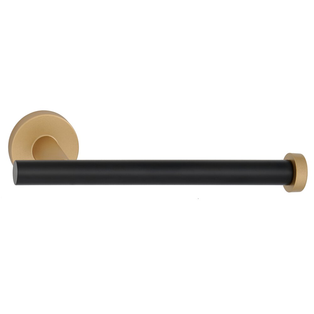Alno Hardware Right Handed Tissue Holder With Smooth Bar in Champagne And Matte Black
