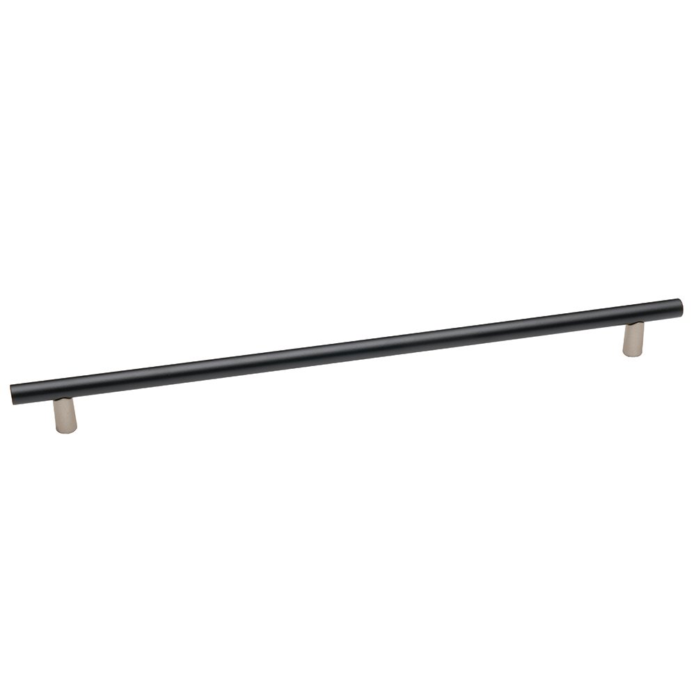 Alno Hardware 18" Centers Pull With Smooth Bar in Matte Nickel And Matte Black