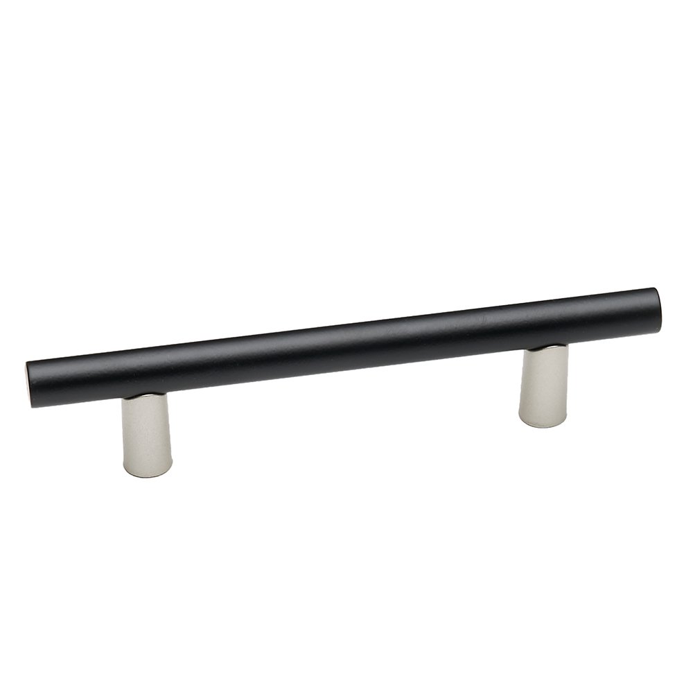 Alno Hardware 3" Centers Pull With Smooth Bar in Matte Nickel And Matte Black