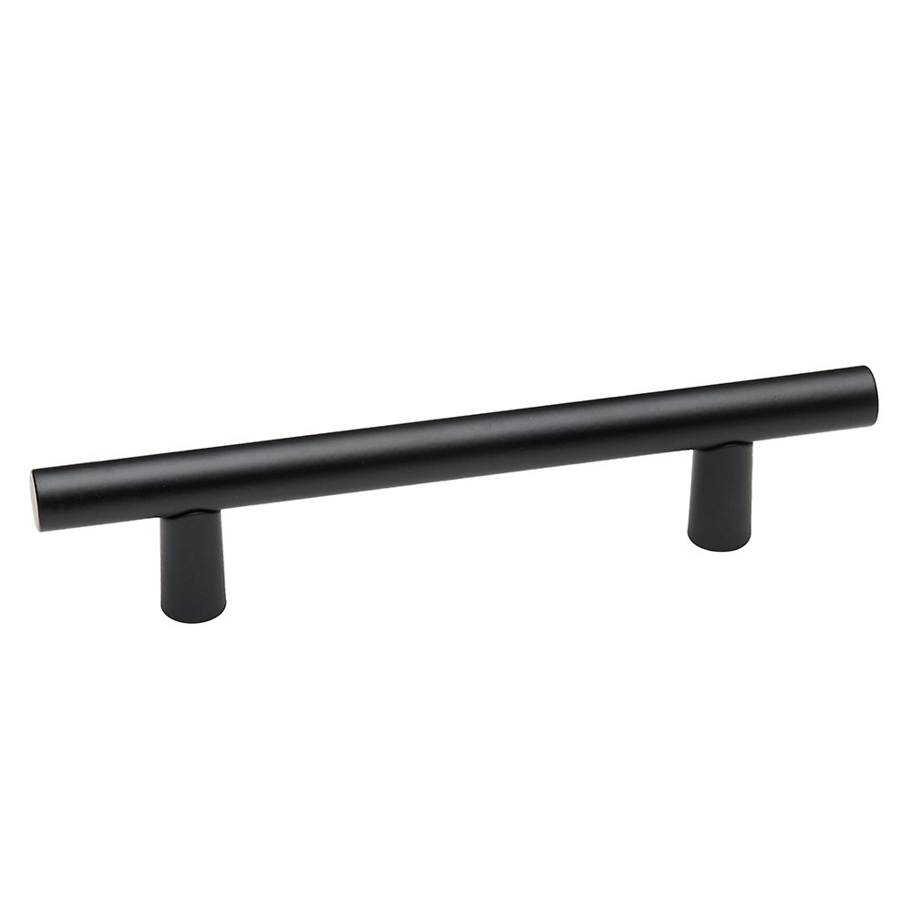 Alno Hardware 3 1/2" Centers Pull With Smooth Bar in Matte Black