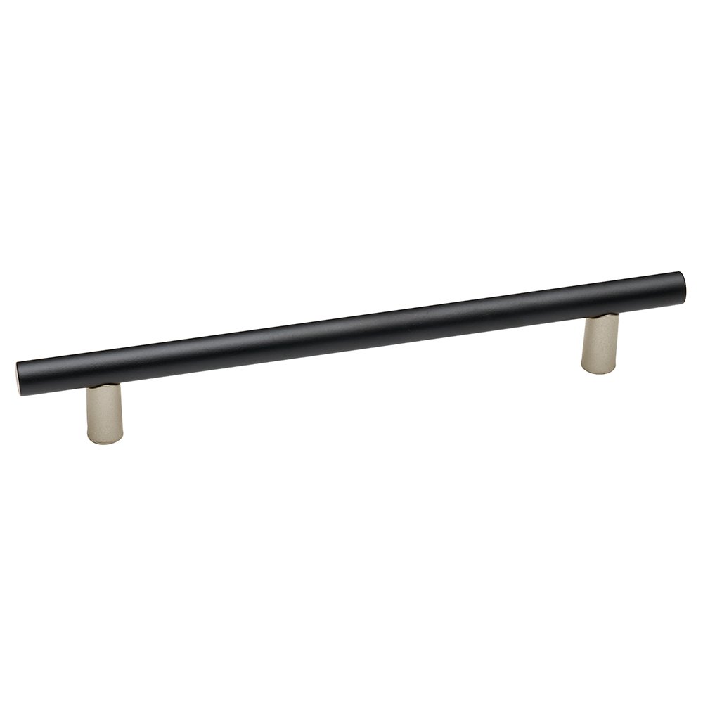 Alno Hardware 6" Centers Pull With Smooth Bar in Matte Nickel And Matte Black