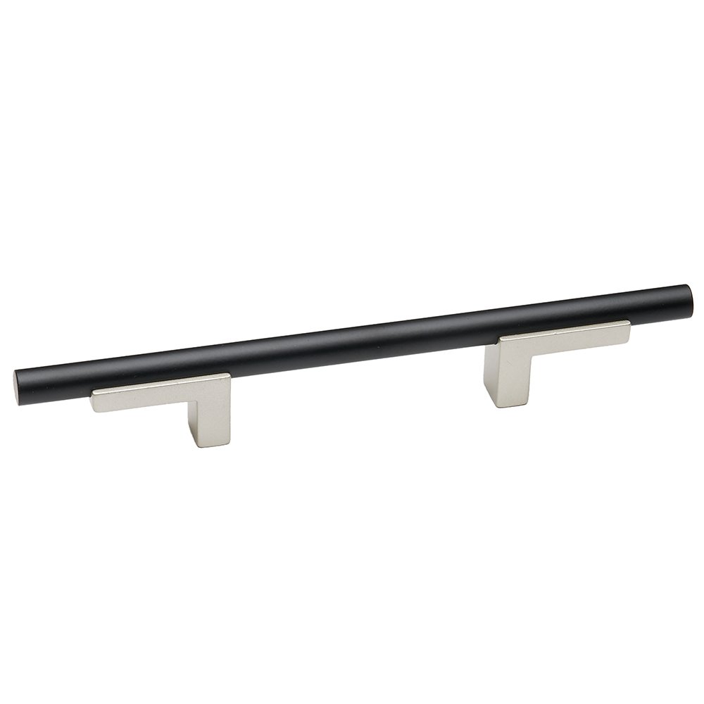 Alno Hardware 3" Centers Pull With Smooth Bar in Matte Nickel And Matte Black