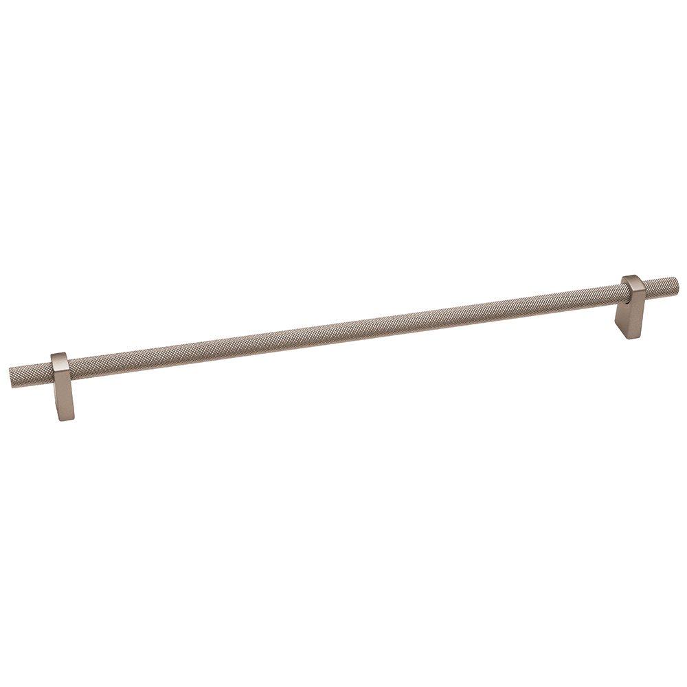Alno Hardware 12" Centers Pull With Knurled Bar in Matte Nickel