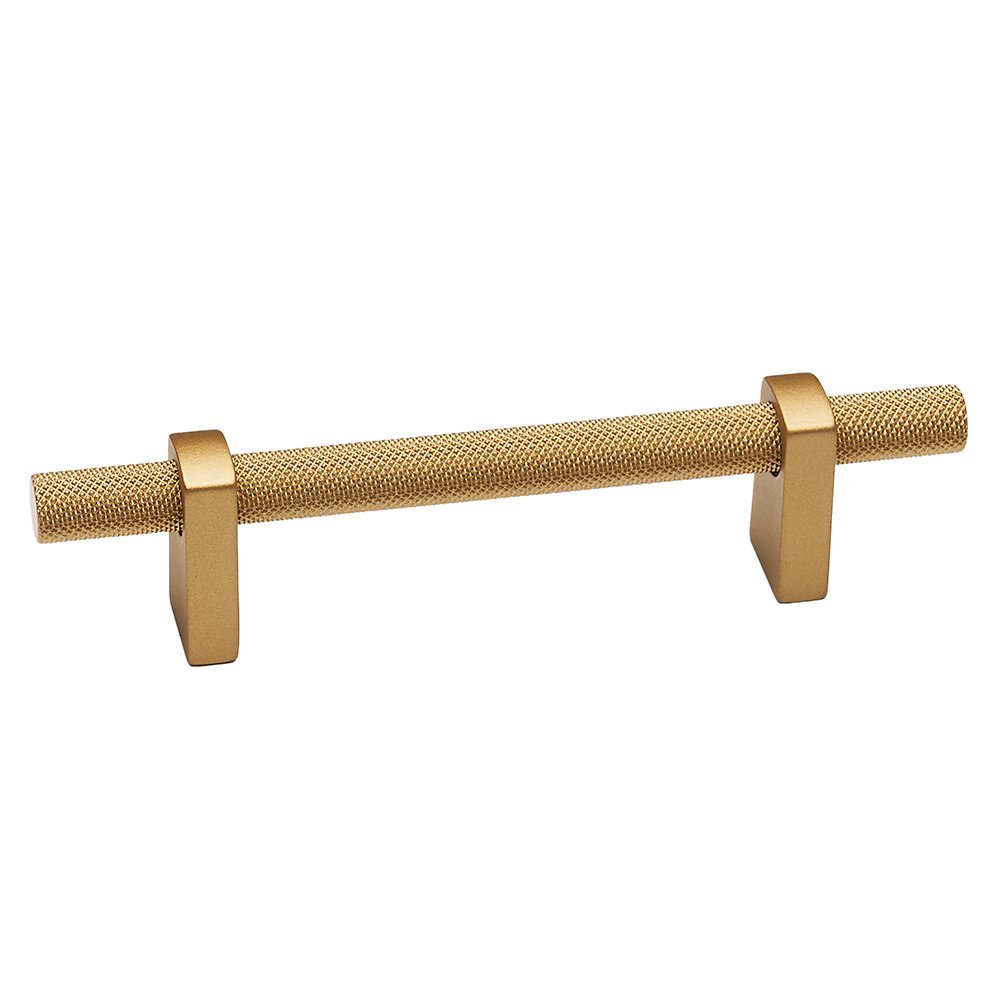 Alno Hardware 3 1/2" Centers Pull With Knurled Bar in Champagne