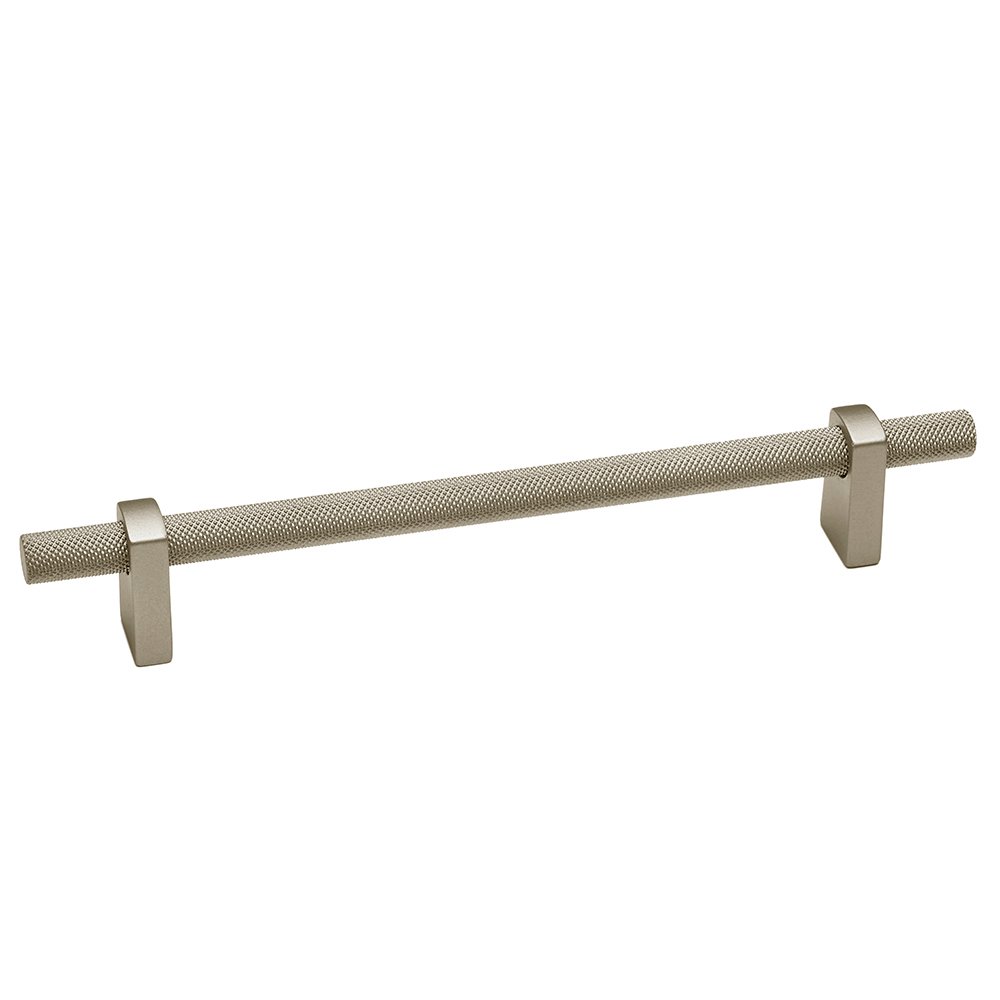 Alno Hardware 6" Centers Pull With Knurled Bar in Matte Nickel
