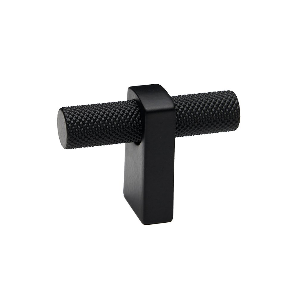Alno Hardware T Knob With Knurled Bar in Matte Black