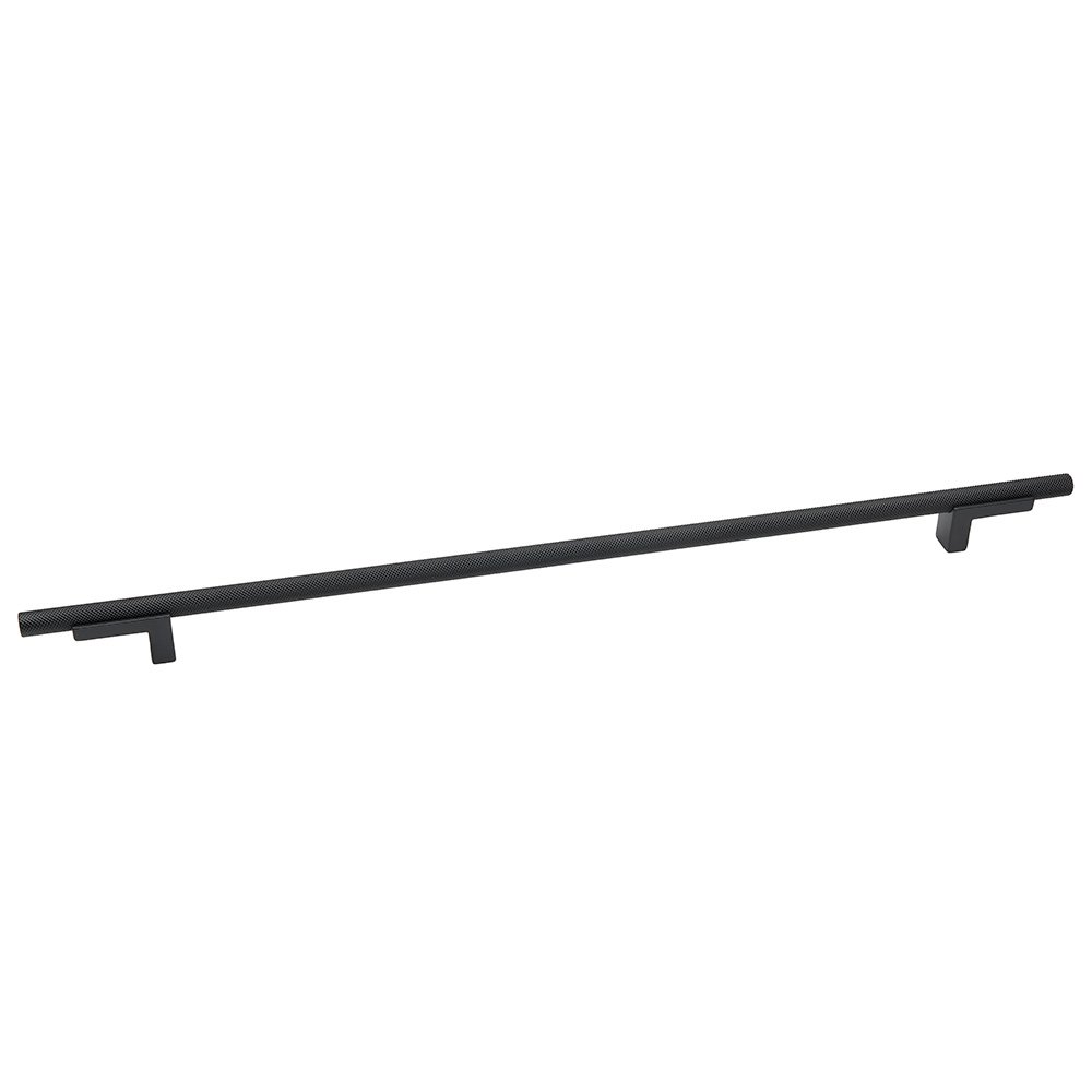 Alno Hardware 14" Centers Pull With Knurled Bar in Matte Black