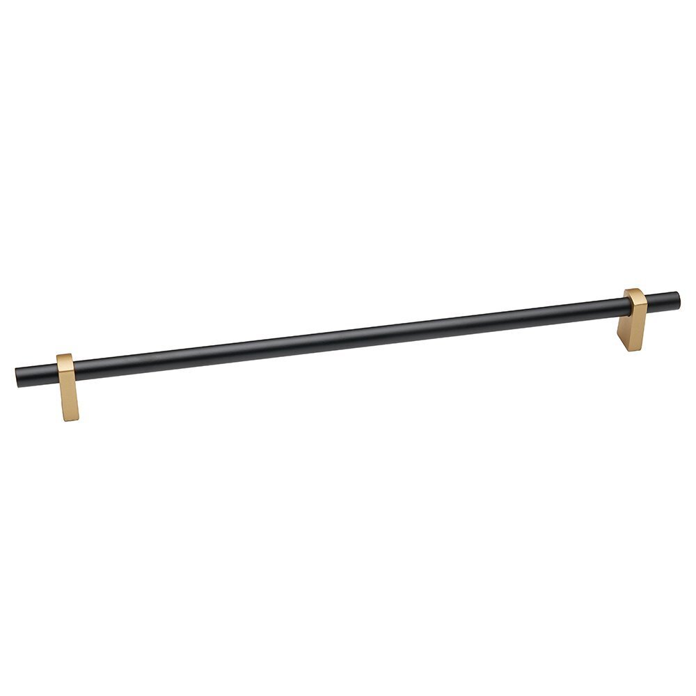 Alno Hardware 24" Centers Smooth Bar Appliance Pull in Champagne And Matte Black