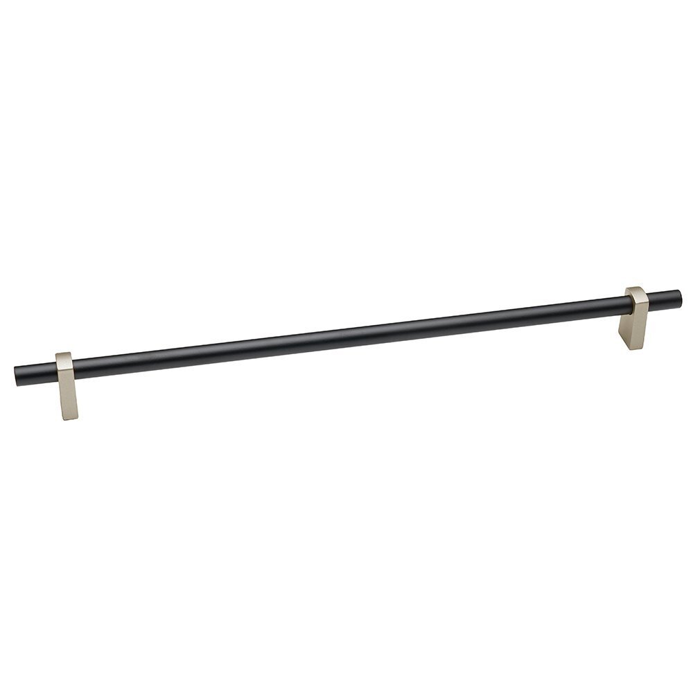 Alno Hardware 18" Centers Smooth Bar Appliance Pull in Matte Nickel And Matte Black
