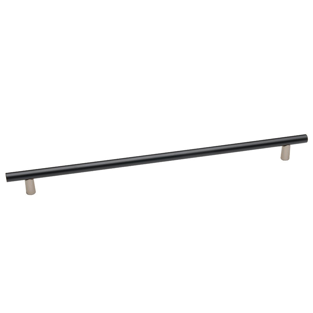 Alno Hardware 12" Centers Smooth Bar Appliance Pull in Matte Nickel And Matte Black