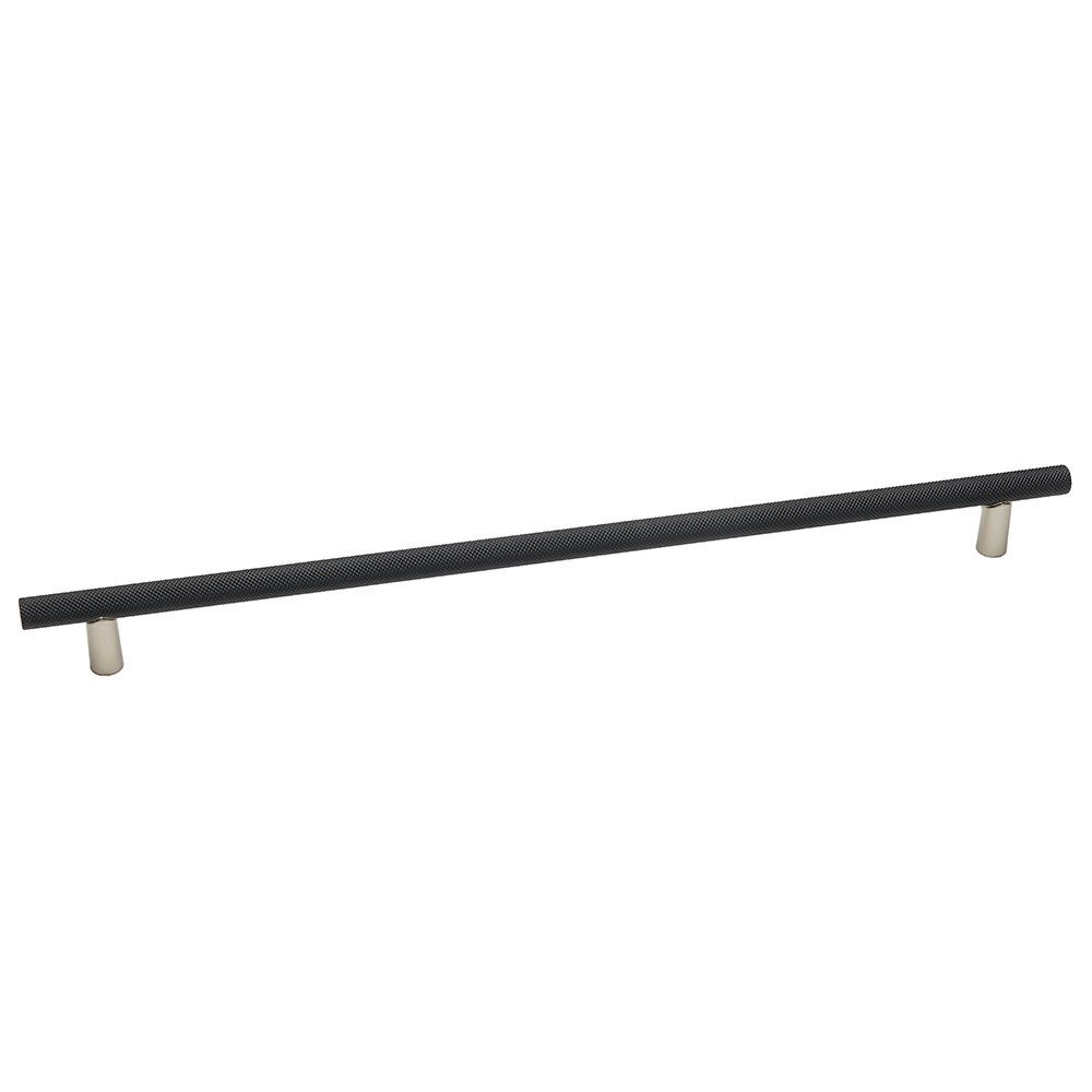 Alno Hardware 24" Centers Knurled Appliance Pull in Matte Nickel And Matte Black