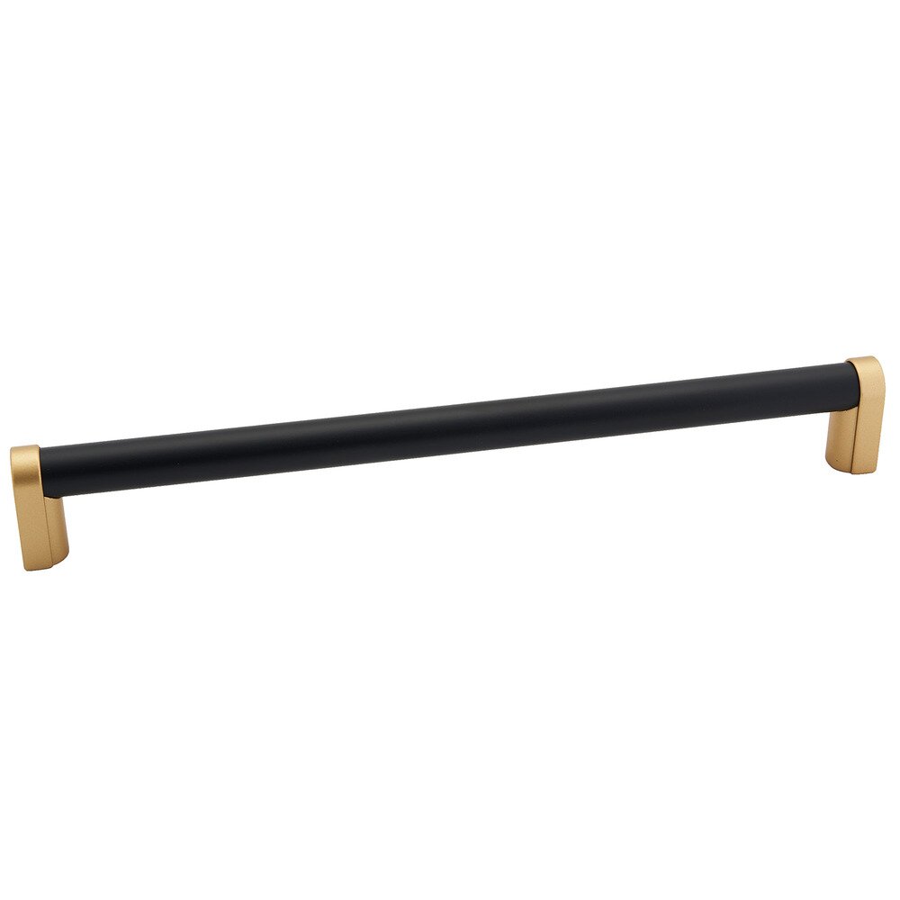 Alno Hardware 12" Centers Appliance Pull Smooth Bar in Champagne/Matte Black 