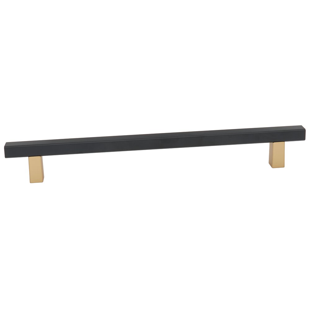 Alno Hardware 12" Centers Smooth Appliance Bar Pull In Champagne/Matte Black