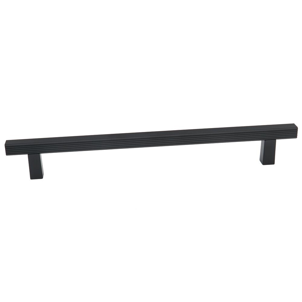 Alno Hardware 12" Centers Grooved Bar Appliance Pull In Matte Black