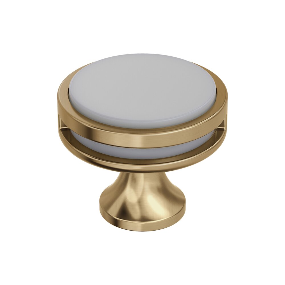 Amerock 1 3/8" Diameter Knob in Champagne Bronze Frosted Acrylic